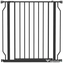 PawHut Poartă Extensibilă și Reglabilă pentru Câini, pentru Scări și Uși, din Oțel și ABS, 75-85x76 cm, Negru | Aosom Romania