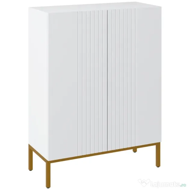 HOMCOM Dulap Îngust pentru Pantofi, Dulap Subțire pentru Depozitarea Pantofilor cu Rafturi Reglabile, 95x72x31.5 cm, Alb | Aosom Romania