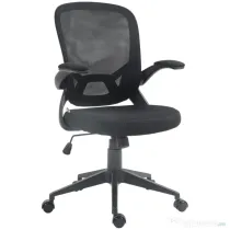 HOMCOM Scaun de Birou Ergonomic cu Înălțime Reglabilă, Scaun de Birou cu Balansoar și Țesătură Respirabilă, 59x58x96-106 cm, Negru | Aosom Romania