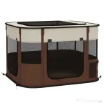 PawHut Țarc pliabil pentru câini cu geantă de transport pentru interior/exterior, Gri