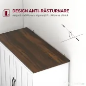 HOMCOM Bufet Modern pentru Bucătărie, Mobilier cu 2 Uși și Raft Reglabil din Lemn, 80x39,7x80 cm, Alb | Aosom Romania 