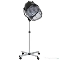 HOMCOM Cască pentru uscat părul 1180W cu înălțime reglabilă, timer de 60 de minute și roți pivotante, 65x65x115-165 cm, negru