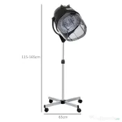 HOMCOM Cască pentru uscat părul 1180W cu înălțime reglabilă, timer de 60 de minute și roți pivotante, 65x65x115-165 cm, negru