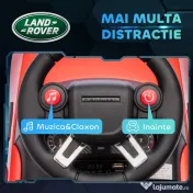 AIYAPLAY Mașinuță Electrică pentru Copii 18 Luni-5 Ani cu Licență Land Rover cu Muzică, USB și MP, 65x43x40 cm, Roșu | Aosom Romania 