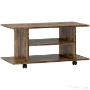 HOMCOM Comodă pentru TV cu Roți, 80×40×40 cm, Negru | Aosom Romania