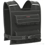 SPORTNOW Vestă cu Greutăți Reglabilă 20 kg cu 20 de Greutăți, Vestă cu Benzi Reflectorizante, 50x40 cm, Neagră