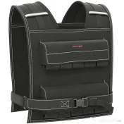 SPORTNOW Vestă cu Greutăți Reglabilă 20kg cu 20 de Greutăți, Vestă cu Benzi Reflectorizante, Potrivire Strânsă pentru Antrenament Acasă, Alergare și Fitness, Material Oxford, 50x40 cm, Negru | Aosom Romania