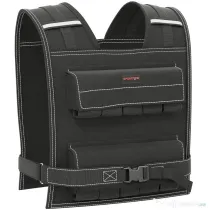 SPORTNOW Vestă cu Greutăți Reglabilă 20kg cu 20 de Greutăți, Vestă cu Benzi Reflectorizante, Potrivire Strânsă pentru Antrenament Acasă, Alergare și Fitness, Material Oxford, 50x40 cm, Negru | Aosom Romania