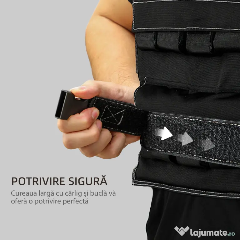 SPORTNOW Vestă cu Greutăți Reglabilă 20kg cu 20 de Greutăți, Vestă cu Benzi Reflectorizante, Potrivire Strânsă pentru Antrenament Acasă, Alergare și Fitness, Material Oxford, 50x40 cm, Negru | Aosom Romania