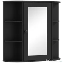 Homcom Dulapior Baie cu Oglinda – Lemn Alb 66×17×63 cm | Aosom Romania
