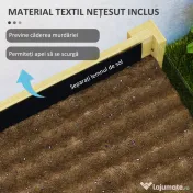 Outsunny Strat Înălțat de Grădină din Lemn cu Panouri din Acril și Orificii de Drenaj, 110x50x80 cm, Lemn Natural | Aosom Romania 