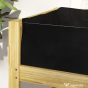 Outsunny Strat Înălțat de Grădină din Lemn cu Panouri din Acril și Orificii de Drenaj, 110x50x80 cm, Lemn Natural | Aosom Romania 