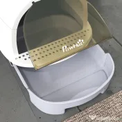 PawHut Litieră cu Capac, Tavă pentru Nisip tip Sertar cu Filtru de Carbon și Lopățică, 40,5x52x39 cm, Gri | Aosom Romania 