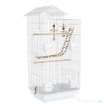 Colivie PawHut pentru perusi, cinteze, canari cu accesorii, jucării și tavă