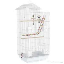 PawHut Colivie pentru Perusi, Canari, Papagali cu Accesorii, Jucării și Tavă | Aosom Romania