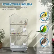 PawHut Colivie pentru Perusi, Canari, Papagali cu Accesorii, Jucării și Tavă | Aosom Romania