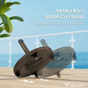 Outsunny Bază Rotundă pentru Umbrelă de Terasă cu Roți, Bază din Rășină de 21 kg, Suport Robust pentru Stâlpi de 3,3/3,8/4,8 cm pentru Exterior, Grădină, Marginea Piscinei, Bronz | Aosom Romania 