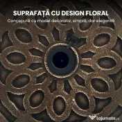 Outsunny Bază Rotundă pentru Umbrelă de Terasă cu Roți, Bază din Rășină de 21 kg, Suport Robust pentru Stâlpi de 3,3/3,8/4,8 cm pentru Exterior, Grădină, Marginea Piscinei, Bronz | Aosom Romania 