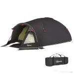 Outsunny Cort Tunel pentru 2 Persoane cu Ferestre Laterale și Cârlig, din Poliester 190T și PE, 3,3x1,9x1,2 m, Negru