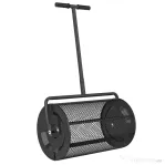 Outsunny Răspânditor Compost de 75L cu Mâner Reglabil în Formă de T din Metal Negru