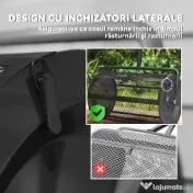 Outsunny Răspânditor Compost de 75L cu Mâner Reglabil în Formă de T din Metal Negru