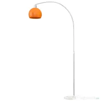 HOMCOM Lampă de Podea cu Arc cu Întrerupător cu Pedală Alb și Portocaliu | Aosom Romania