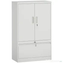 HOMCOM Dulap pentru Birou cu Raft Interior Reglabil și Sertar Alb | Aosom Romania