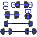SPORTNOW Set Greutăți de Sală 4 în 1 de 30kg, Convertibil în Kettlebell, 2 Gantere, Haltere și Suport pentru Flotări, Roșu | Aosom Romania