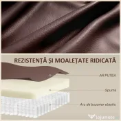 HOMCOM Fotoliu Electric Rabatabil cu 8 Puncte de Masaj, Suport pentru Picioare, 97x85x100 cm, Maro | Aosom Romania