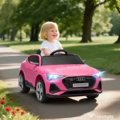 HOMCOM Mașină Electrică pentru Copii 12V cu Telecomandă, Viteză 3-5 km/h și Muzică, Culoare Roz | Aosom Romania