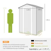 Outsunny Depozit din Rășină Compozită pentru Grădină, Spațios și Rezistent, Gri Închis | Aosom Romania 