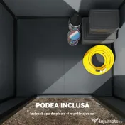 Outsunny Depozit din Rășină Compozită pentru Grădină, Spațios și Rezistent, Gri Închis | Aosom Romania 