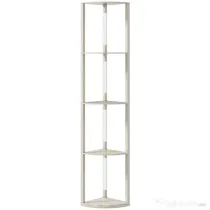 HOMCOM Lampadar Podea LED, 4 Rafturi, Lumină Reglabilă 3000K, MDF, 41x29,5x163,5 cm, Stejar | Aosom Romania