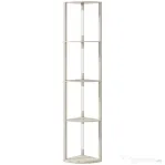 HOMCOM Lampadar Podea LED, 4 Rafturi, Lumină Reglabilă 3000K, MDF, 41x29,5x163,5 cm, Stejar