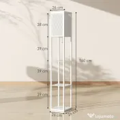 Homcom Lampa Pom 160 cm – Negru cu Rafturi pe 3 Niveluri | Aosom Romania 