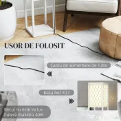Homcom Lampa Pom 160 cm – Negru cu Rafturi pe 3 Niveluri | Aosom Romania 