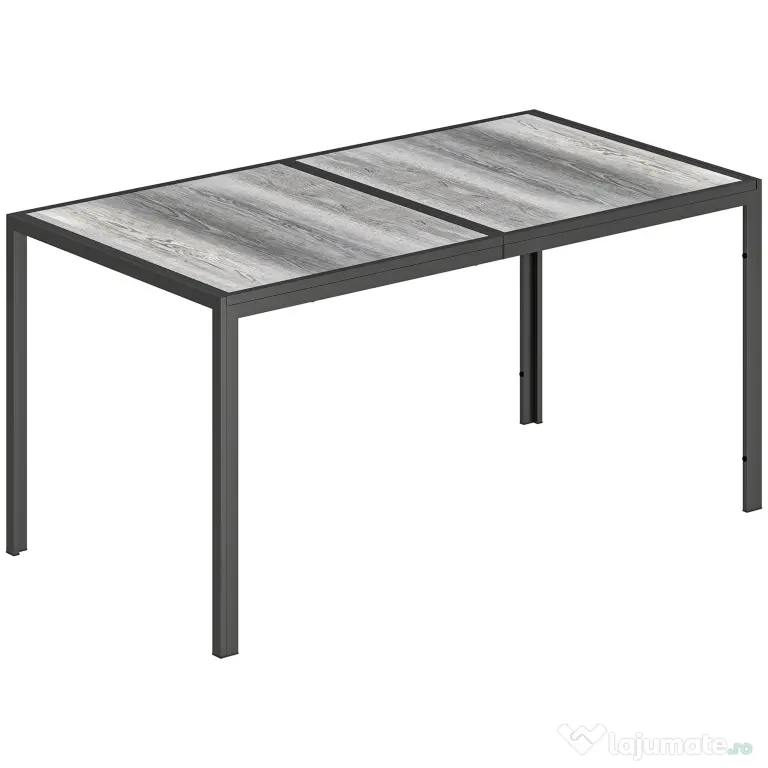 Outsunny Masă de grădină exterior pentru 6 persoane, balcon pentru terasă, pentru dining în aer liber | Aosom Romania