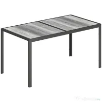 Outsunny Masă de grădină exterior pentru 6 persoane, balcon pentru terasă, pentru dining în aer liber | Aosom Romania