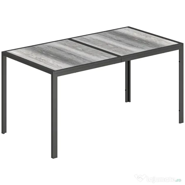 Outsunny Masă de grădină exterior pentru 6 persoane, balcon pentru terasă, pentru dining în aer liber | Aosom Romania