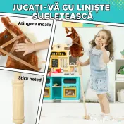 AIYAPLAY Cal de jucărie cu baston și sunete realiste pentru copii 24+ luni, Maro | Aosom Romania 