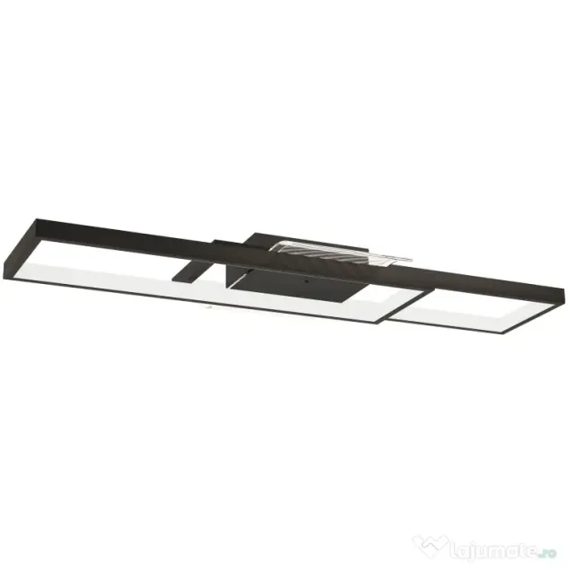 HOMCOM Plafonieră LED Reglabilă cu Telecomandă și Întrerupător, Temperatura Culoare 3000-6000K, Lampă de Design pentru Living și Sufragerie, 70x30 cm, Negru | Aosom Romania