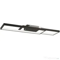 HOMCOM Plafonieră LED Reglabilă cu Telecomandă și Întrerupător, Temperatura Culoare 3000-6000K, Lampă de Design pentru Living și Sufragerie, 70x30 cm, Negru