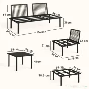 Outsunny canapele metalice | Aosom Romania 