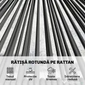 Outsunny Canapea din Ratan, Banchetă pentru Exterior, 2 Locuri, pentru Terasă | Aosom Romania 