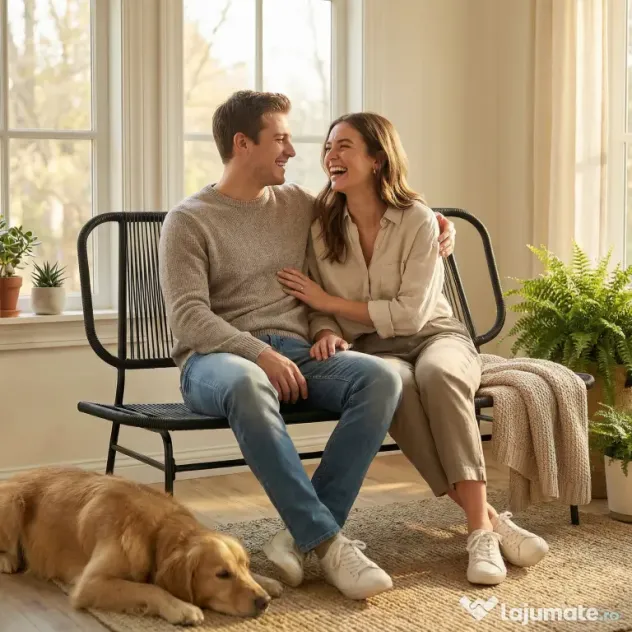Outsunny Canapea din Ratan, Banchetă pentru Exterior, 2 Locuri, pentru Terasă | Aosom Romania