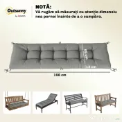 Outsunny Pernă pentru Scaune de Grădină, Leagăn, Bancă, Saltea Lungă | Aosom Romania