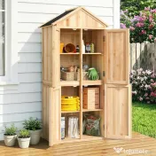Outsunny Dulap de Exterior pentru Unelte cu Rafturi Detașabile | Aosom Romania 