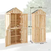 Outsunny Dulap de Exterior pentru Unelte cu Rafturi Detașabile | Aosom Romania 