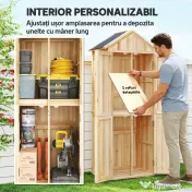 Outsunny Dulap de Exterior pentru Unelte cu Rafturi Detașabile | Aosom Romania 