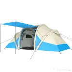 Outsunny Cort Gonflabil Impermeabil pentru 4 Persoane, Albastru